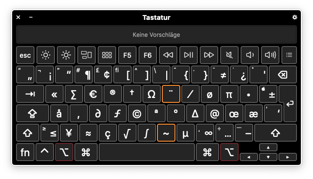 Tastaturbelegung mit Alt-Taste